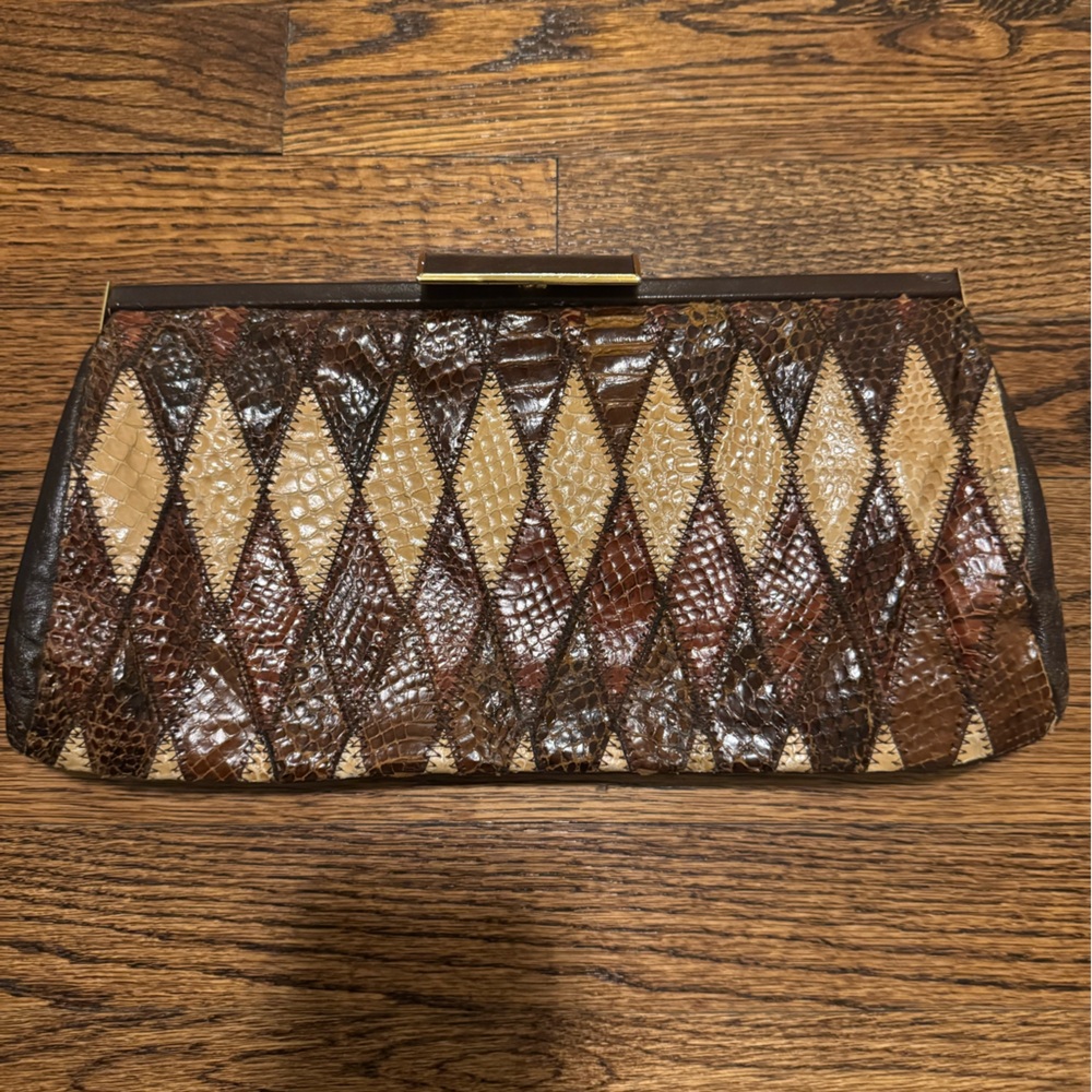 Elegant Brown and Tan Clutch